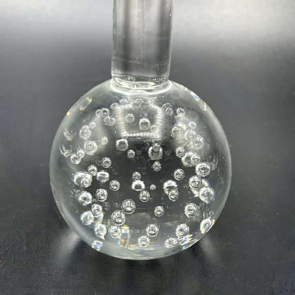 Scandinavian Controlled Bubble Glass Bud Vase 8” Mid Century Modern - Picture 2 of 4